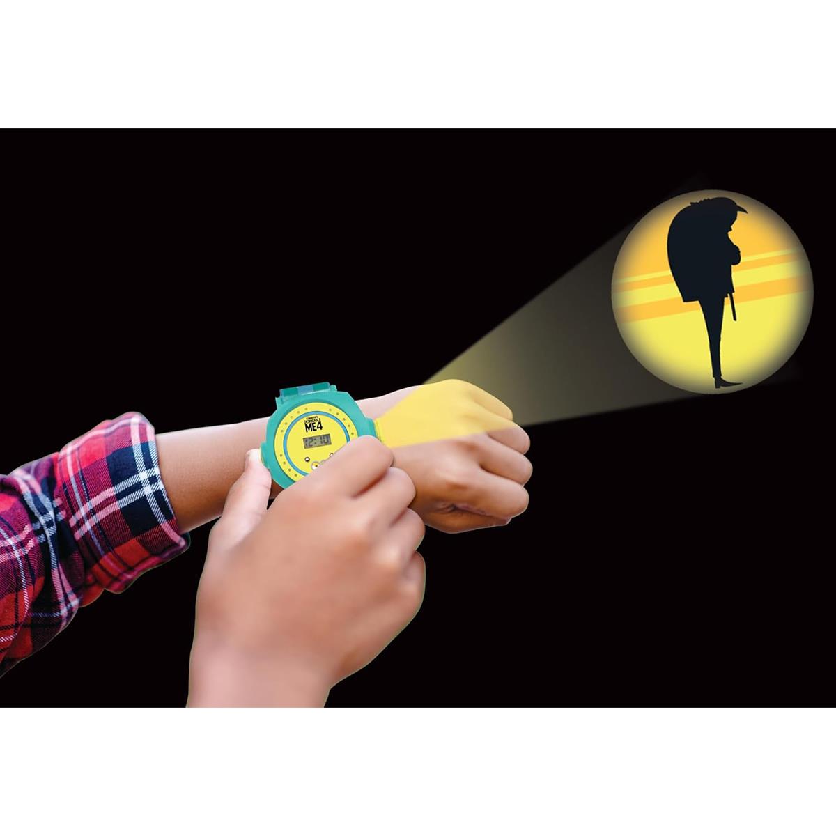 LEXIBOOK Minions Projection Watch Kids Digital Wristwatch With 20 Image Projector Adjustable Strap Yellow - Image 2
