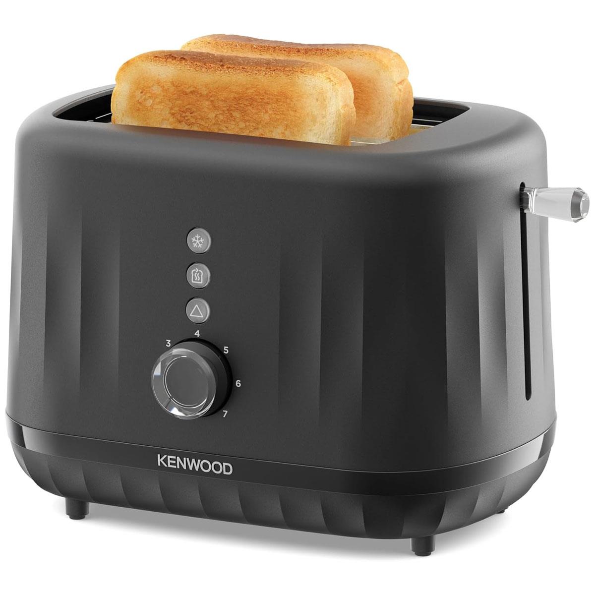 Kenwood Ripple 2 Slot Toaster 850W Midnight Black with 7 Browning Levels Defrost Reheat Cancel & Crumb Tray - Image 3