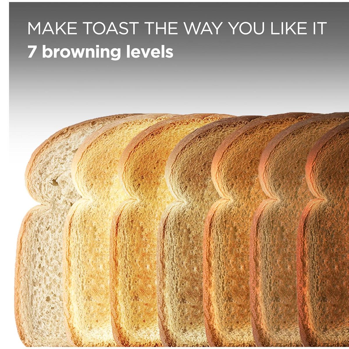 Kenwood Ripple 2 Slot Toaster 850W Midnight Black with 7 Browning Levels Defrost Reheat Cancel & Crumb Tray - Image 6