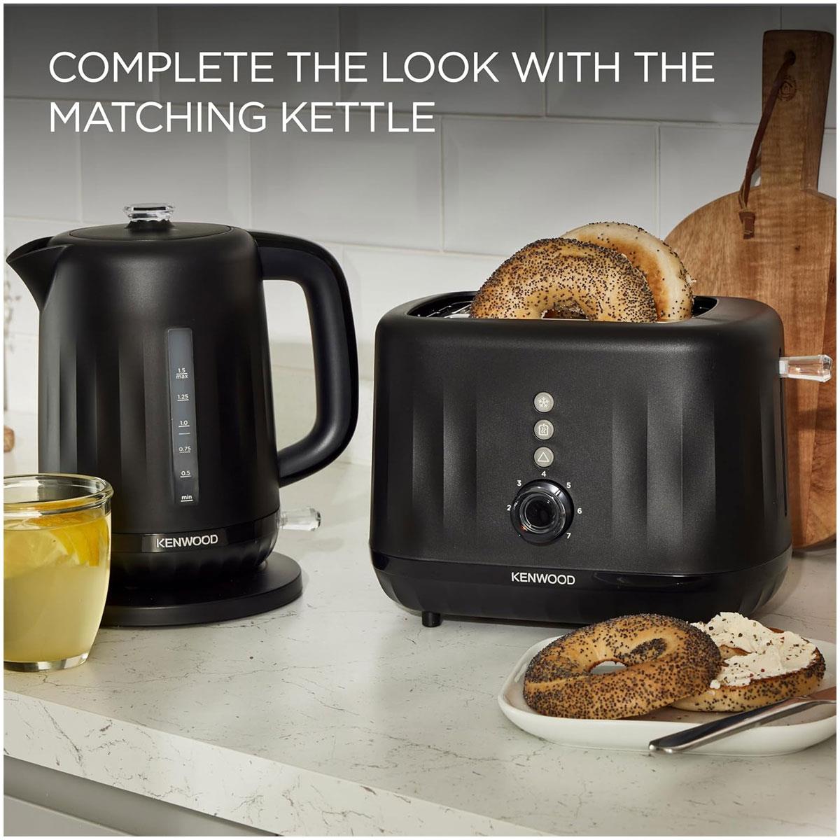 Kenwood Ripple 2 Slot Toaster 850W Midnight Black with 7 Browning Levels Defrost Reheat Cancel & Crumb Tray - Image 8