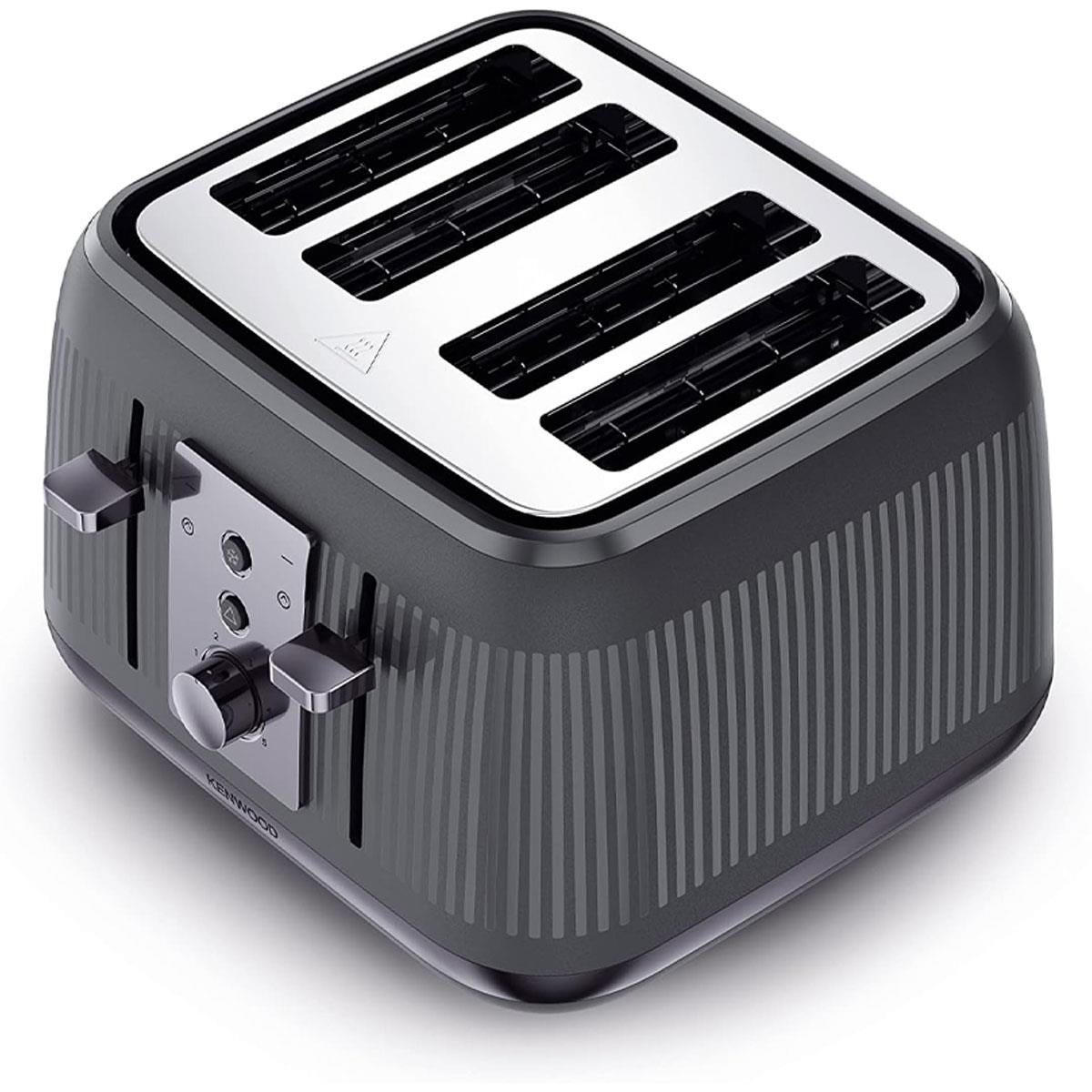 Kenwood Dusk 4 Slot Toaster 1800W Slate Grey with 5 Browning Levels Defrost Reheat Bagel & Cancel Functions - Image 4