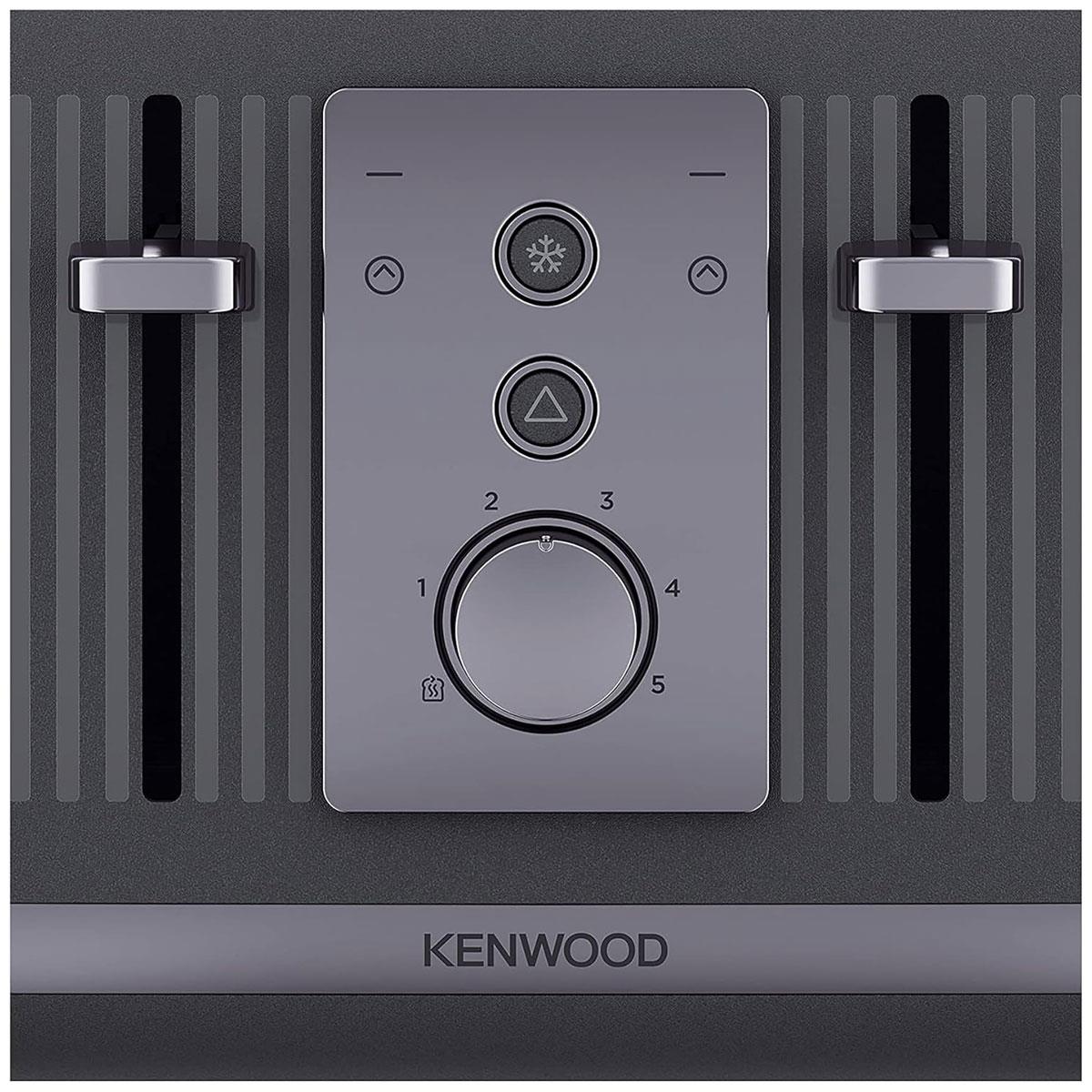 Kenwood Dusk 4 Slot Toaster 1800W Slate Grey with 5 Browning Levels Defrost Reheat Bagel & Cancel Functions - Image 5
