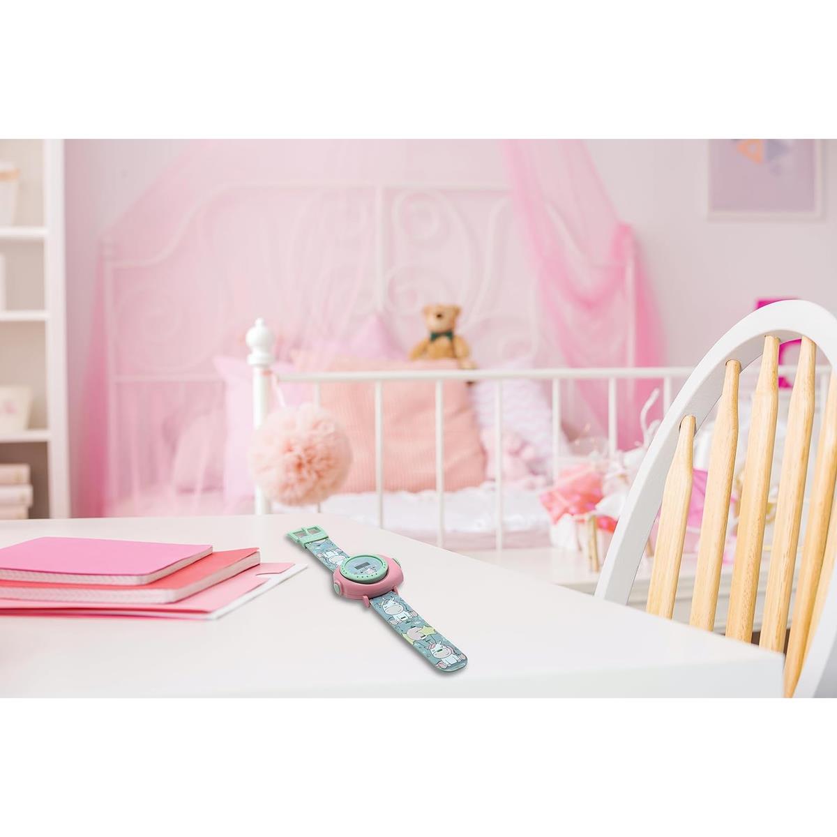 LEXIBOOK Unicorn Projection Watch Digital Kids Watch With 20 Image Projector Pink Adjustable Strap - Image 4
