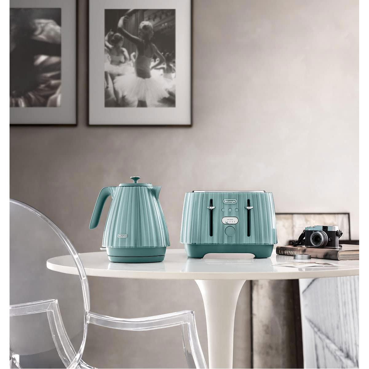 Delonghi Ballerina 4 Slot Toaster 1800W Green with 5 Browning Levels Defrost Reheat Cancel & Wide Slots - Image 6