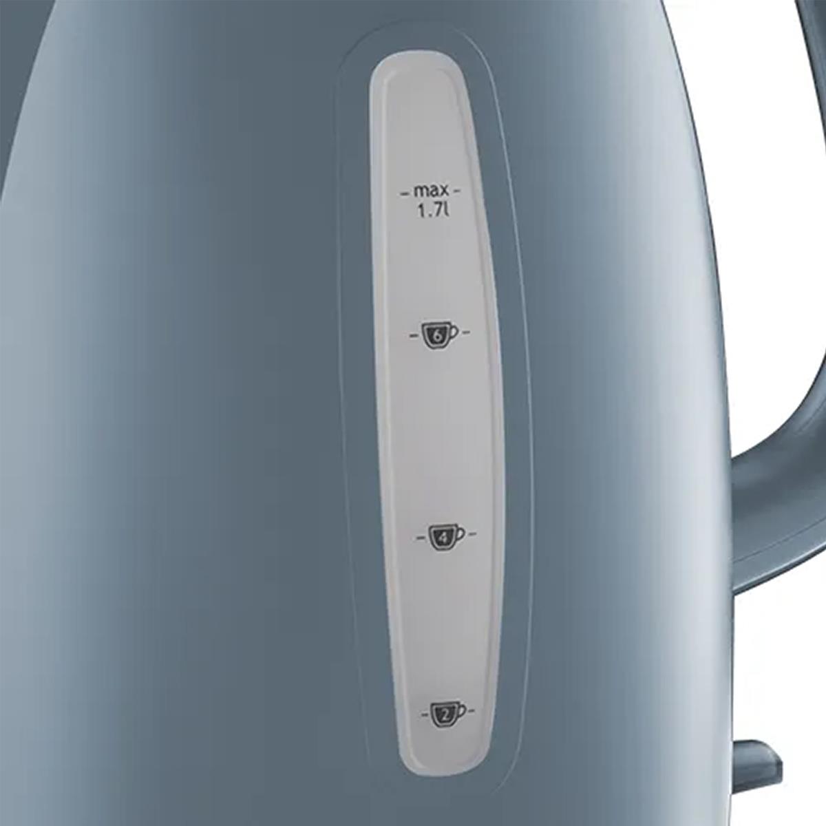 Russell Hobbs Textures Electric Jug Kettle 1.7L 3000W Grey Fast Boil Cordless Perfect Pour Spout - Image 4
