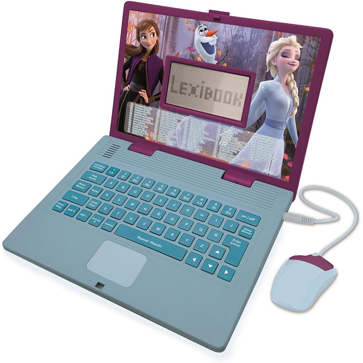 LEXIBOOK Frozen 2 Educational Laptop Bilingual Spanish English Learning Computer With 124 Activities