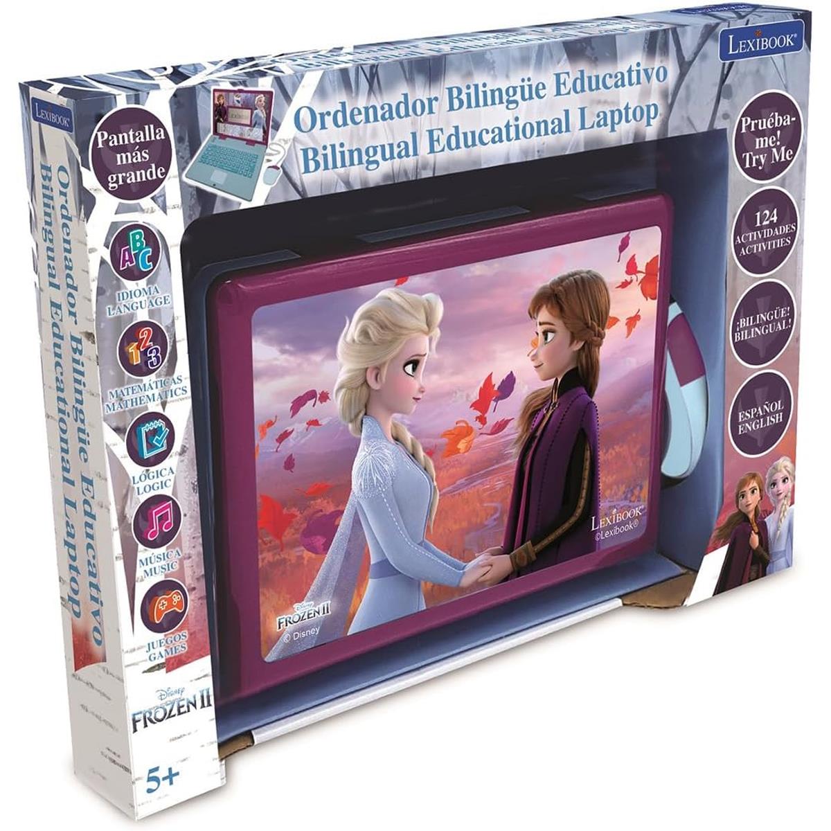 LEXIBOOK Frozen 2 Educational Laptop Bilingual Spanish English Learning Computer With 124 Activities - Image 5