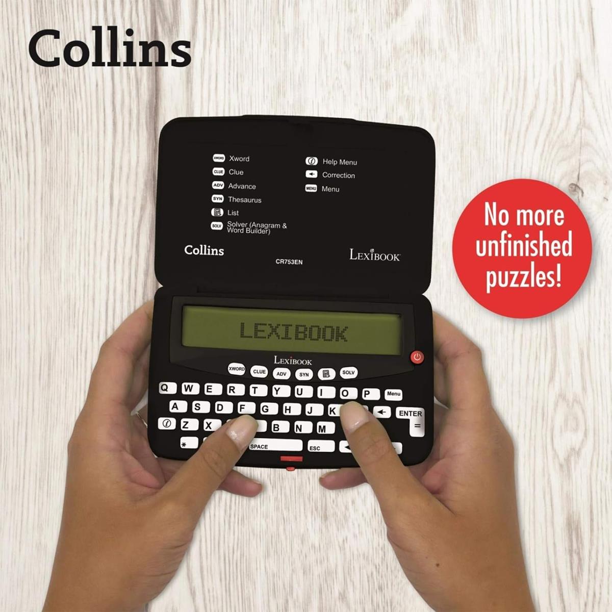 LEXIBOOK Collins Crossword Solver Electronic Crossword Dictionary With Anagram Solver And Spell Correction - Image 4