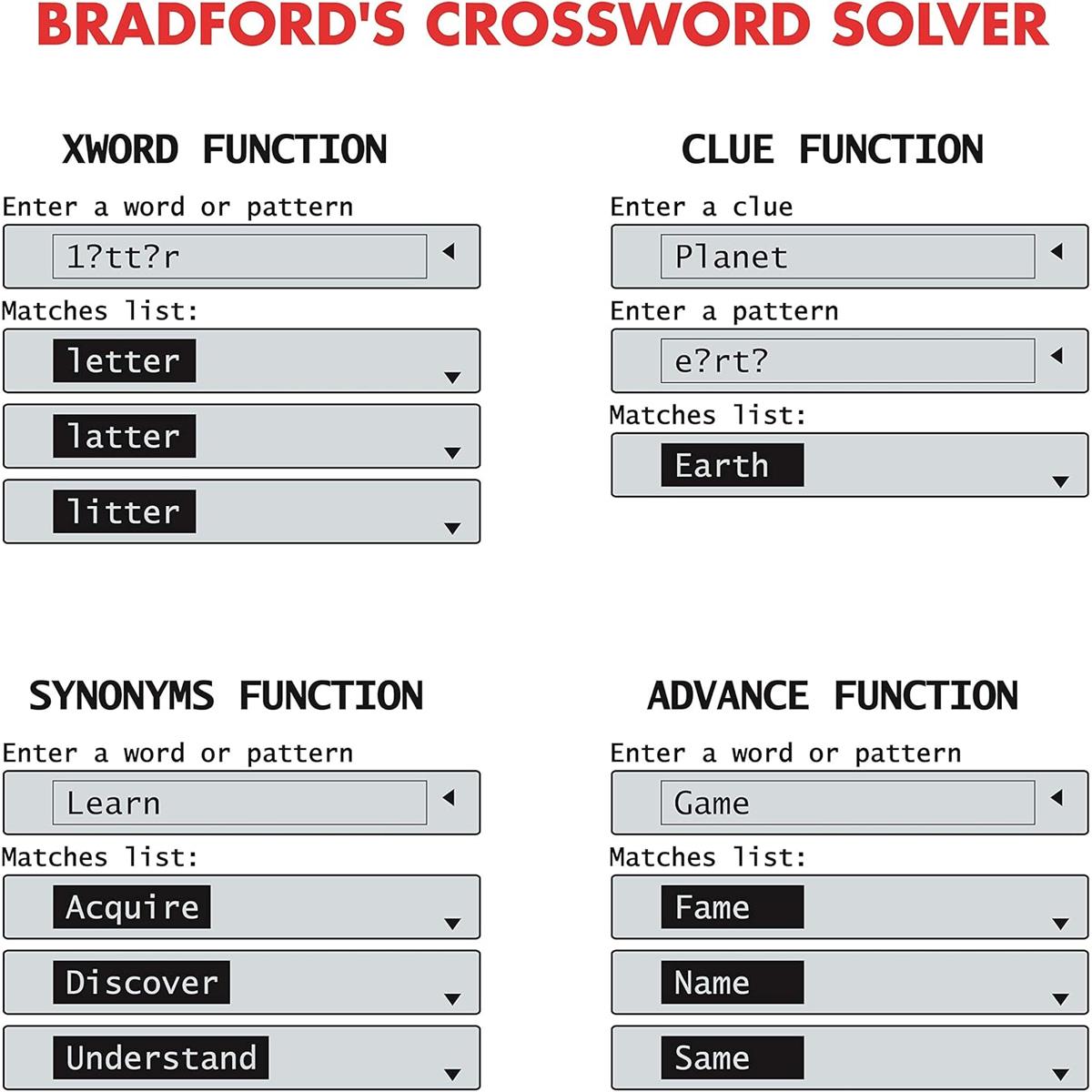 LEXIBOOK Collins Crossword Solver Electronic Crossword Dictionary With Anagram Solver And Spell Correction - Image 6