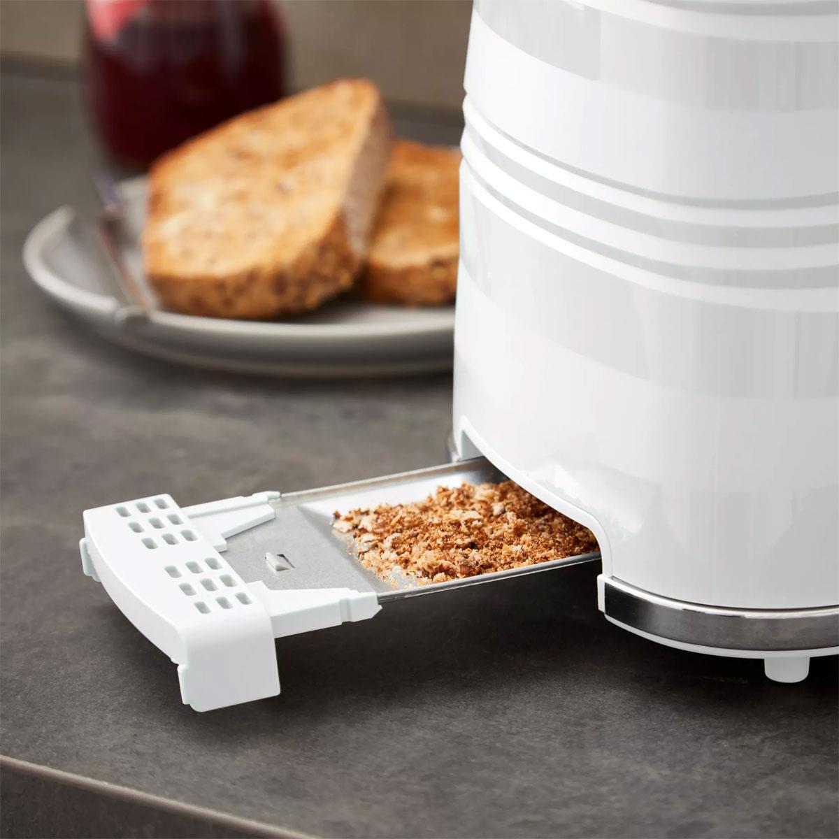 Swan Symphony 2 Slice Toaster 930W White with 7 Browning Levels Defrost Reheat Cancel & High Lift - Image 4