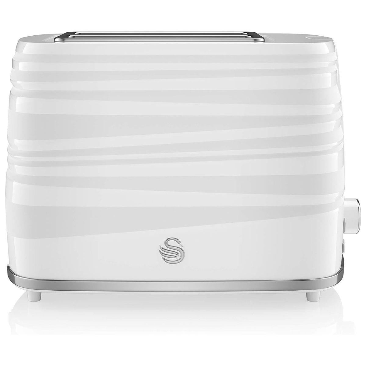 Swan Symphony 2 Slice Toaster 930W White with 7 Browning Levels Defrost Reheat Cancel & High Lift - Image 7