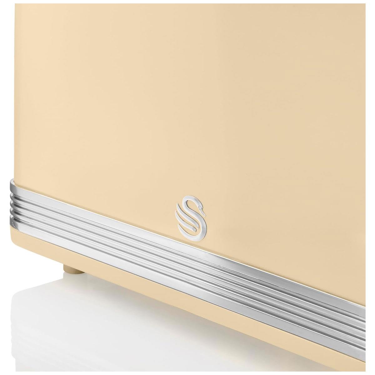 Swan Retro 4 Slice Toaster 1600W with Electronic Browning Control Defrost Reheat Cancel & Crumb Tray - Image 4