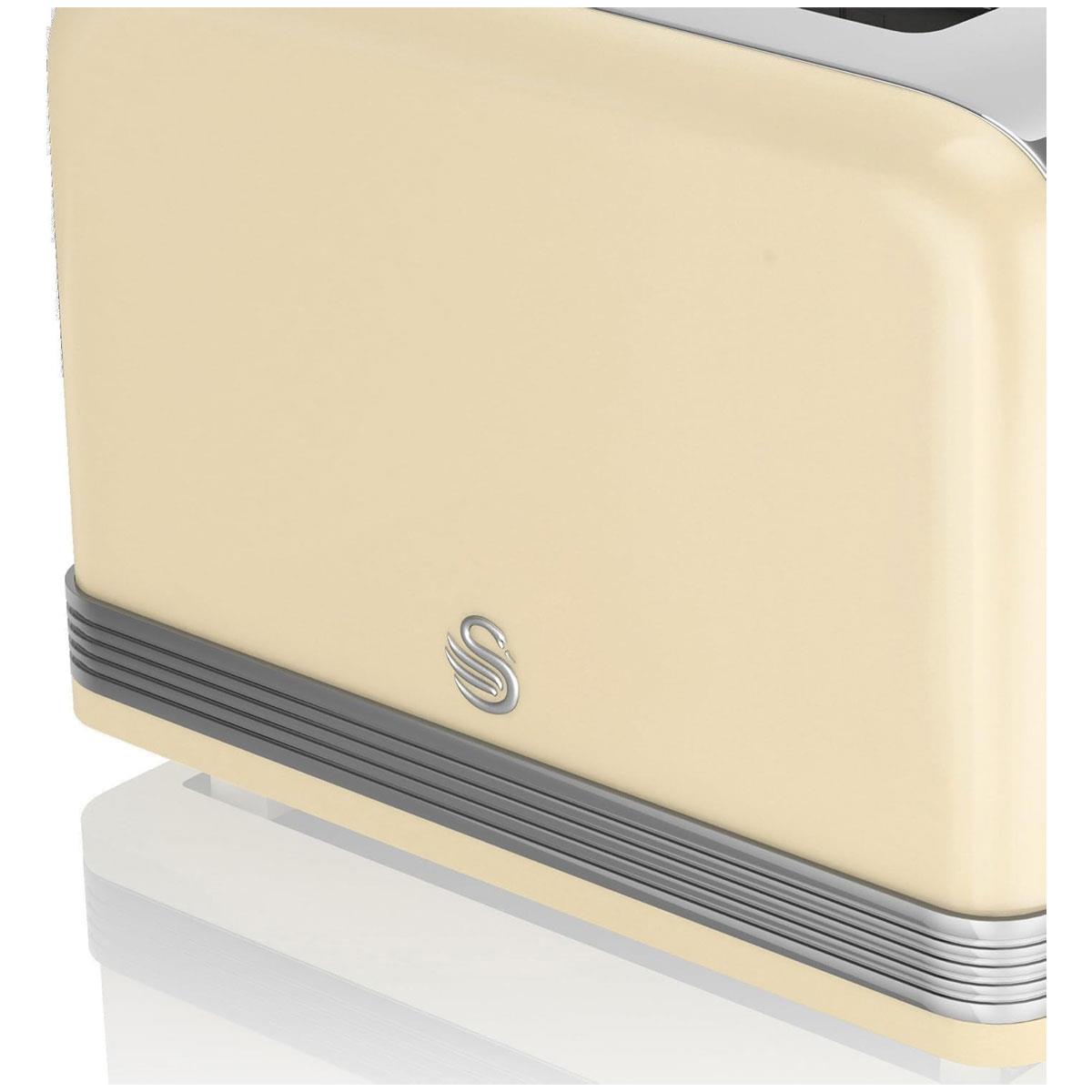 Swan Retro 4 Slice Toaster 1600W with Electronic Browning Control Defrost Reheat Cancel & Crumb Tray - Image 9