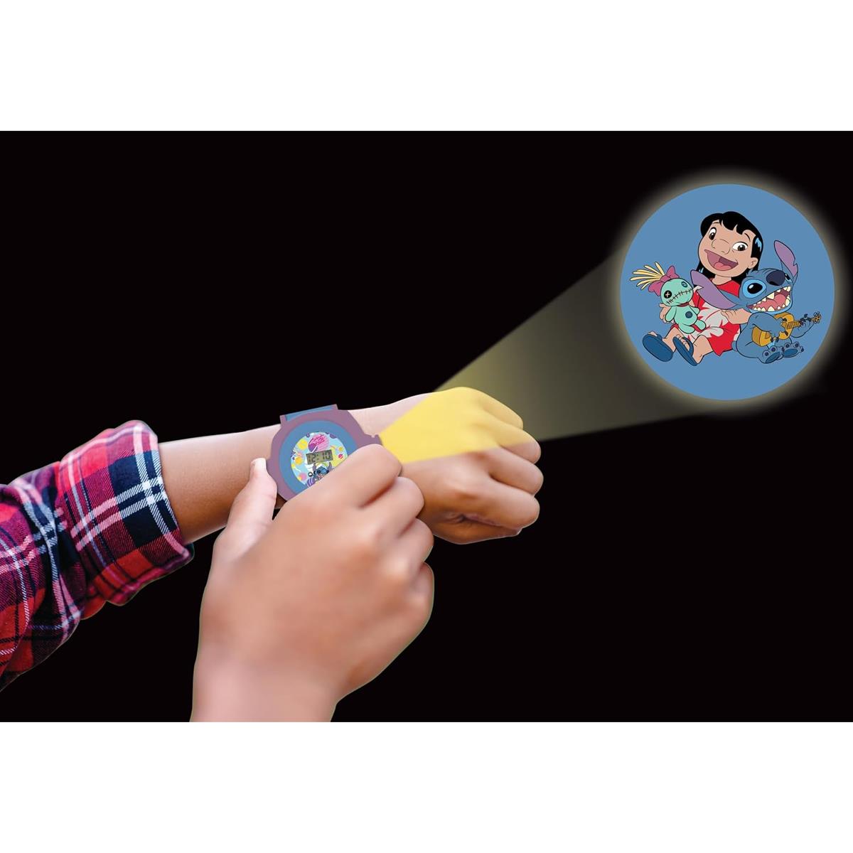 LEXIBOOK Disney Stitch Projection Watch, Kids Digital Watch With 20 Image Projector, Time And Date Display, Multicolour - Image 2