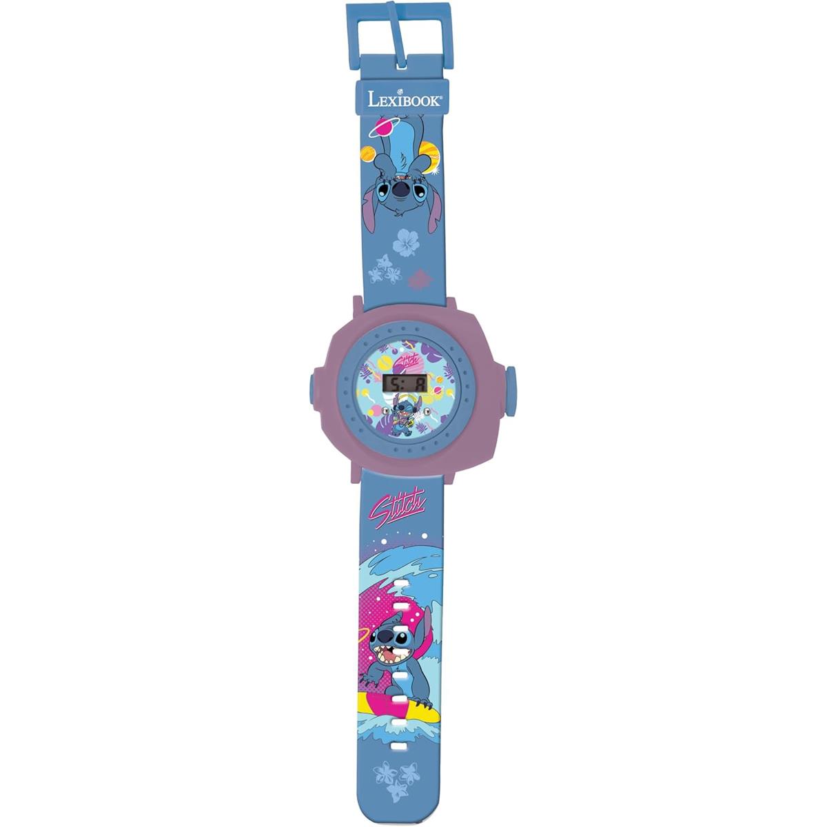 LEXIBOOK Disney Stitch Projection Watch, Kids Digital Watch With 20 Image Projector, Time And Date Display, Multicolour - Image 3