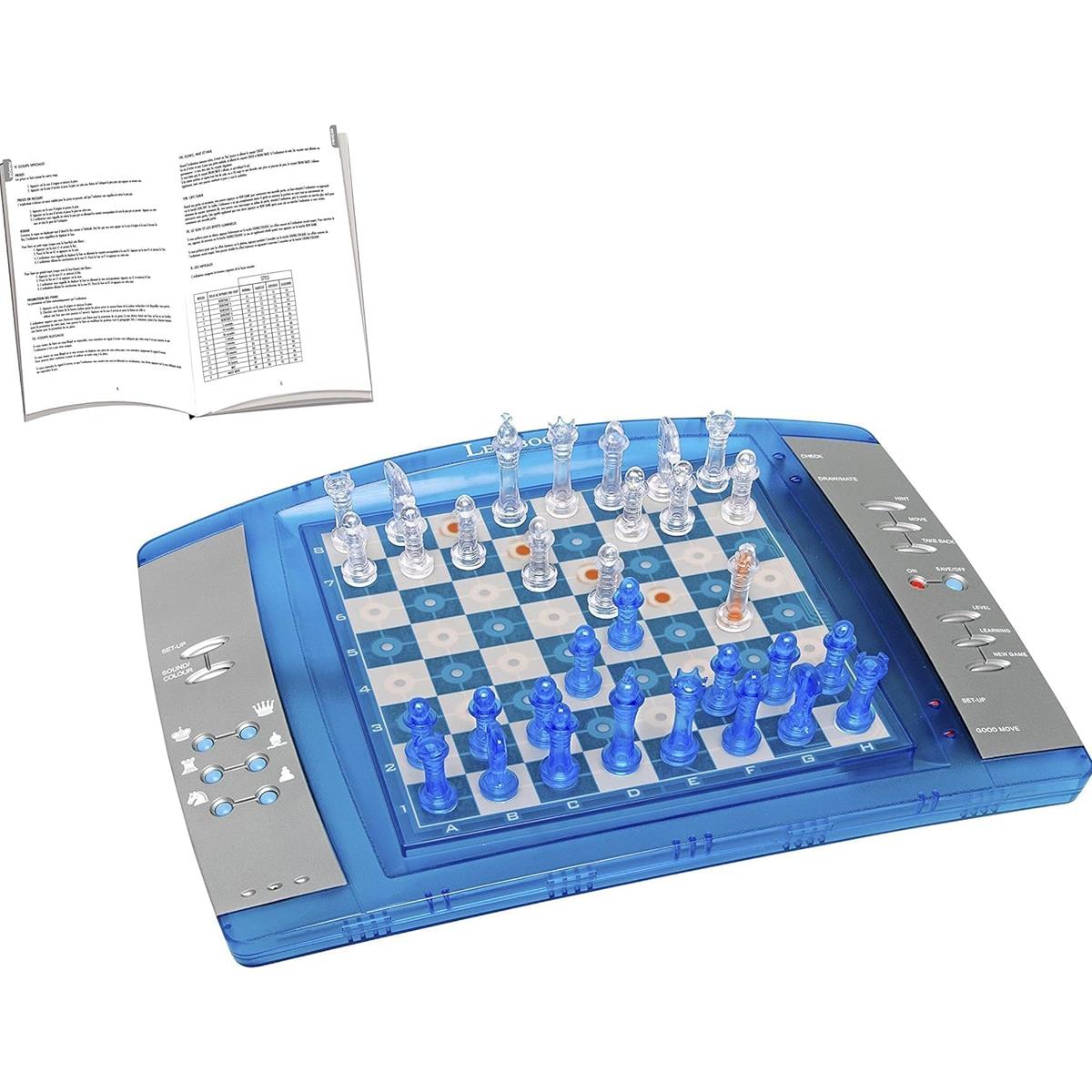 LEXIBOOK ChessLight Electronic Chess Game, Touch Sensitive Board, 64 Levels, LED Lights, Chess Computer, Blue/Yellow - Image 3