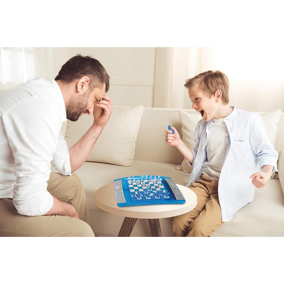 LEXIBOOK ChessLight Electronic Chess Game, Touch Sensitive Board, 64 Levels, LED Lights, Chess Computer, Blue/Yellow - Image 5