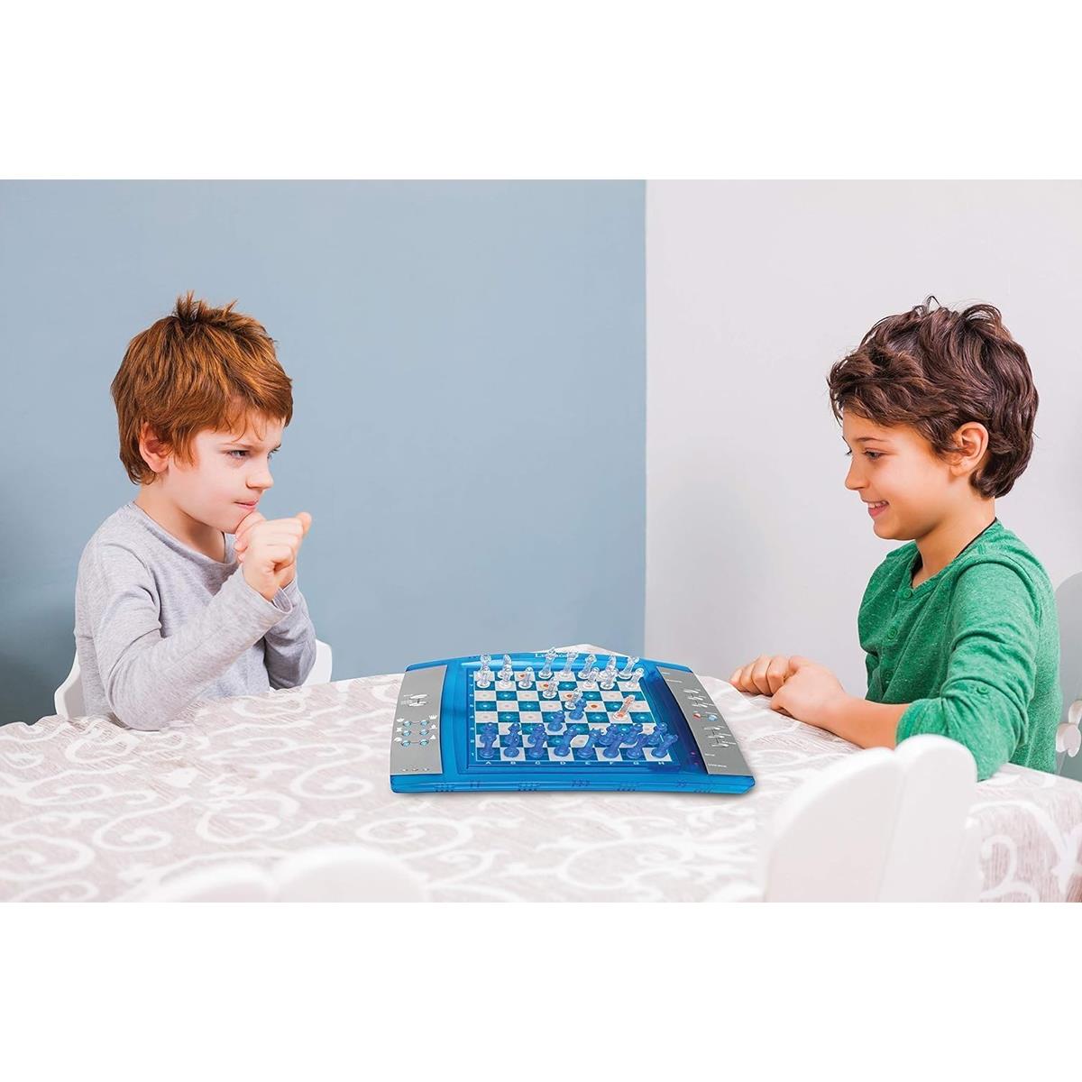 LEXIBOOK ChessLight Electronic Chess Game, Touch Sensitive Board, 64 Levels, LED Lights, Chess Computer, Blue/Yellow - Image 6