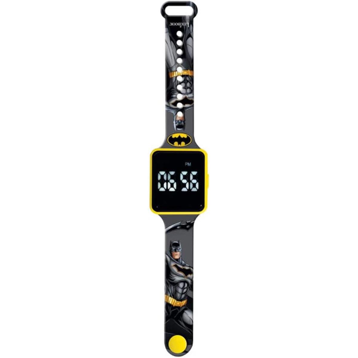 LEXIBOOK Batman Digital Watch, Kids Quartz Wrist Watch, 12/24 Hour Display, Adjustable Strap, Blue/Black