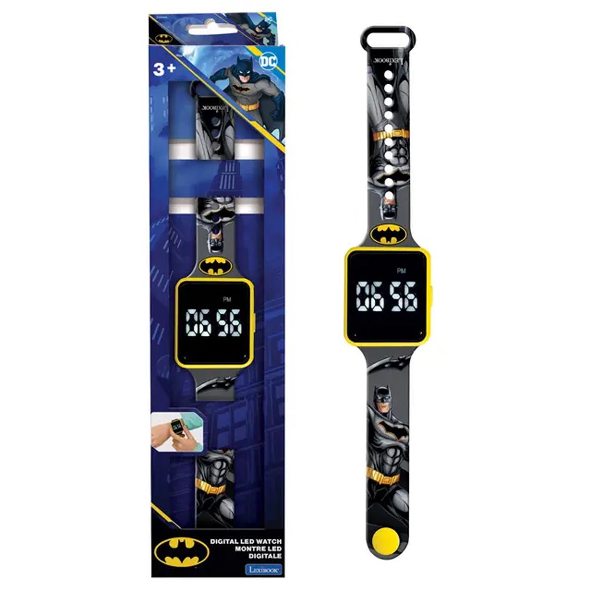 LEXIBOOK Batman Digital Watch, Kids Quartz Wrist Watch, 12/24 Hour Display, Adjustable Strap, Blue/Black - Image 4