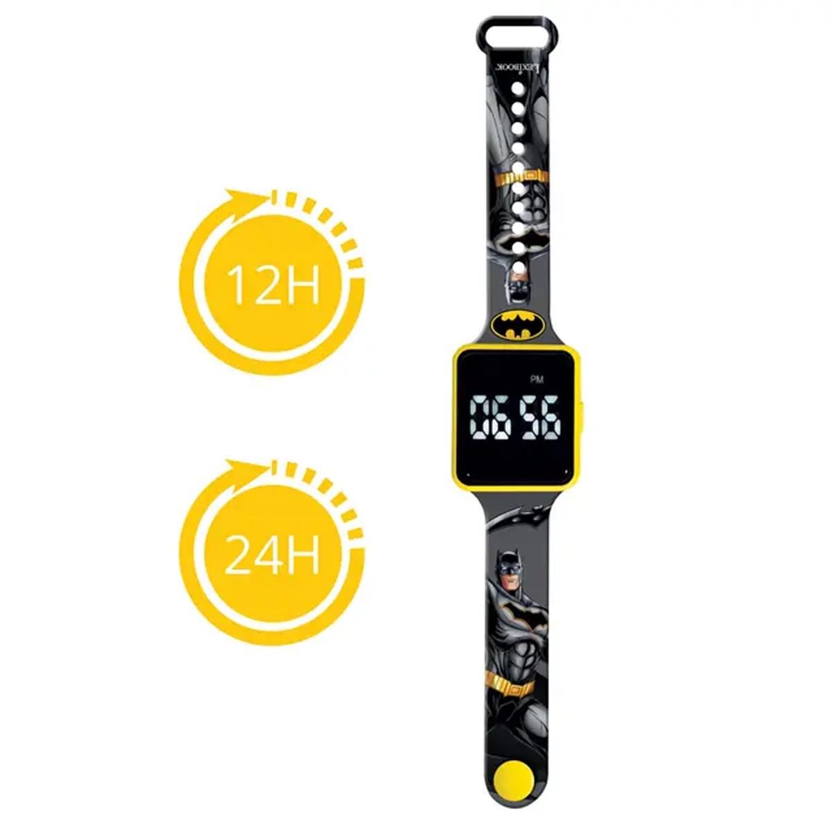 LEXIBOOK Batman Digital Watch, Kids Quartz Wrist Watch, 12/24 Hour Display, Adjustable Strap, Blue/Black - Image 5