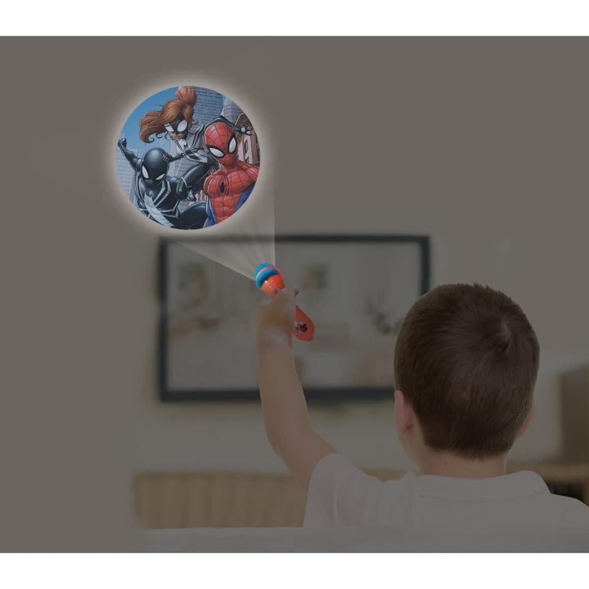 LEXIBOOK Spider-Man Story Projector, 2-In-1 LED Torch And Image Projector With 24 Pictures, Includes 3 Discs, White - Image 2