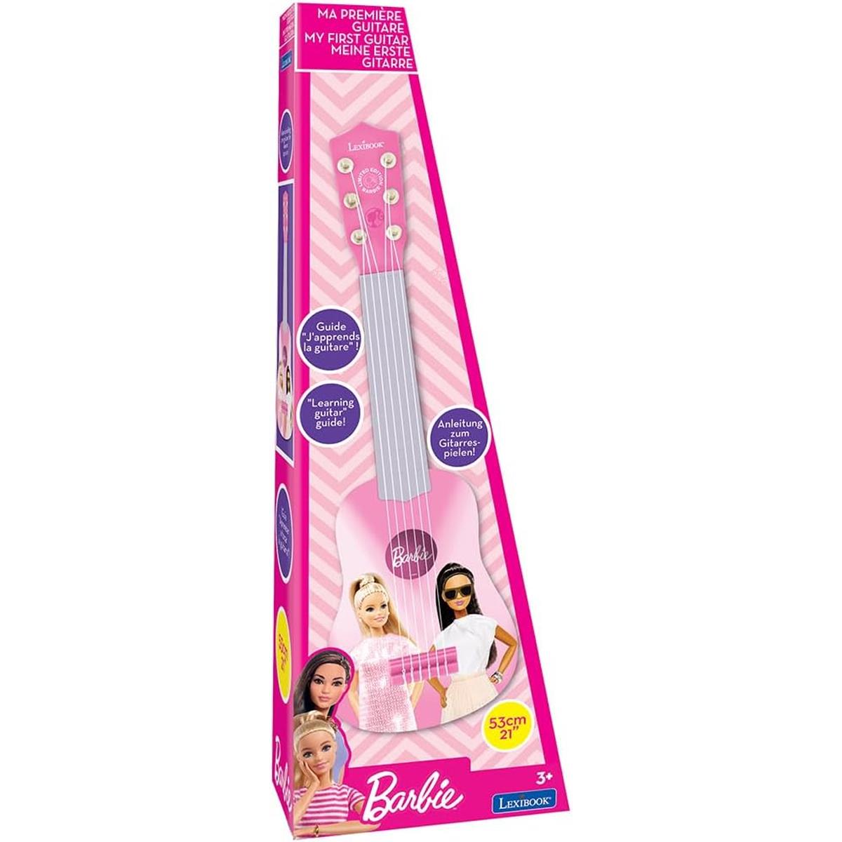 LEXIBOOK Barbie My First Guitar, 53cm (21") Kids Guitar, 6 Nylon Strings, Learning Guide Included, Pink - Image 7
