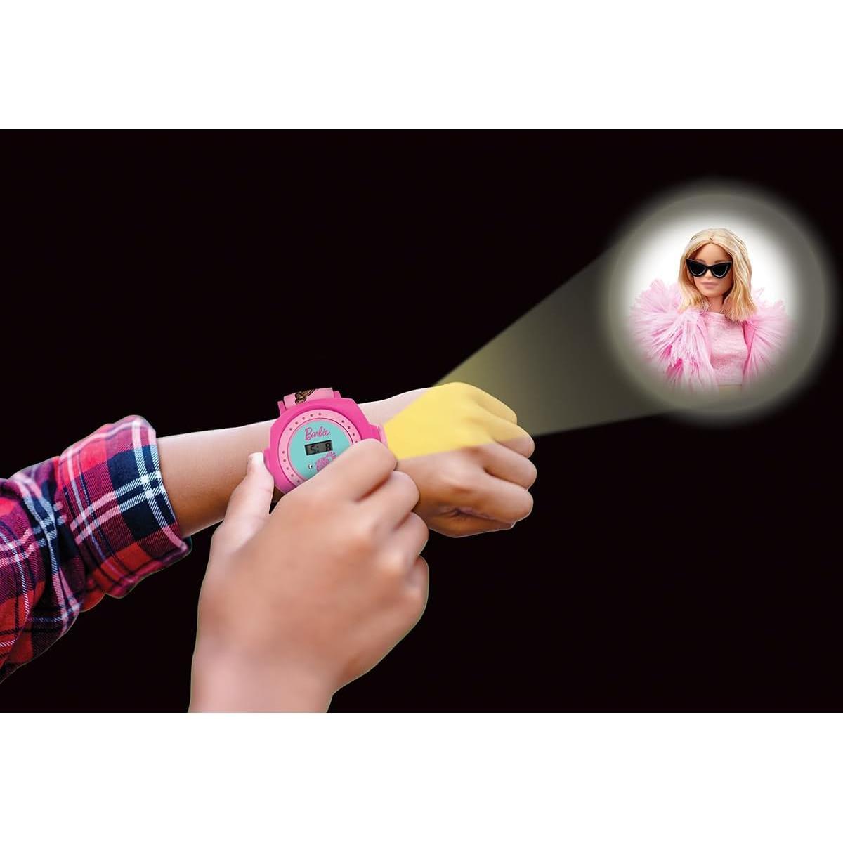 LEXIBOOK Barbie Projection Watch, Kids Digital Watch, 20 Image Projector, Time And Date Display, Pink - Image 2