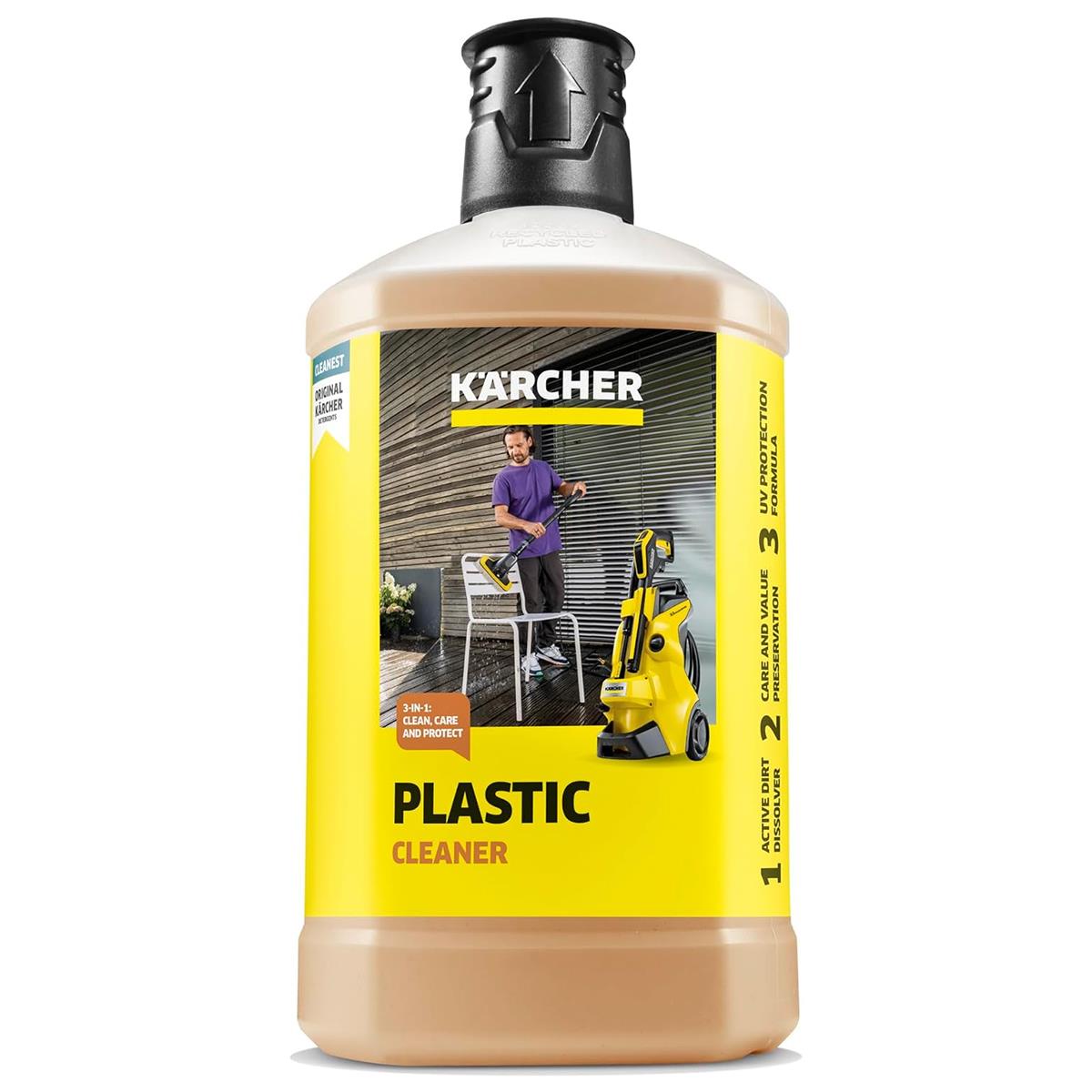 Karcher RM 613 Plastic Cleaner 3-in-1 Plug And Clean 1L Pressure Washer Detergent For Garden Furniture And PVC