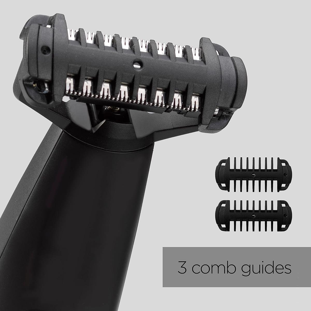 BaByliss Triple S Stubble, Shadow And Shave Beard Trimmer Lithium Cordless Stainless Steel Blade Black - Image 10