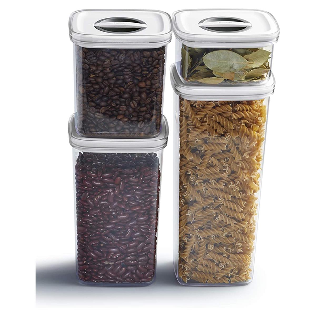 MasterClass Smart Seal Airtight Food Storage Container 1.3L Plastic Stackable Kitchen Storage Box With Lid Grey - Image 6