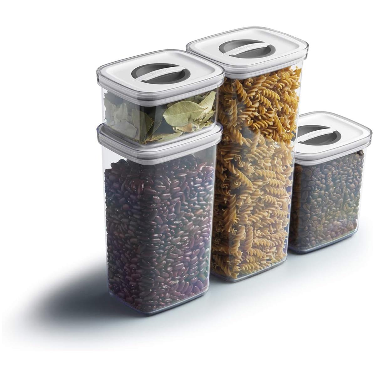 MasterClass Smart Seal Airtight Food Storage Container 1.3L Plastic Stackable Kitchen Storage Box With Lid Grey - Image 9