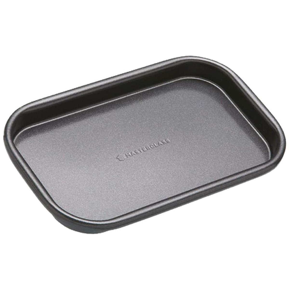 MasterClass Small Non Stick Baking Tray 16.5 x 10 cm Carbon Steel Single Portion Oven Tray Grey - Image 2