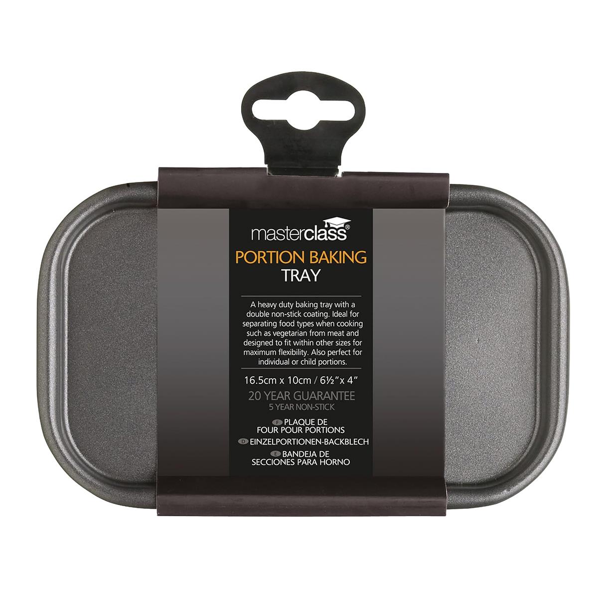 MasterClass Small Non Stick Baking Tray 16.5 x 10 cm Carbon Steel Single Portion Oven Tray Grey - Image 4