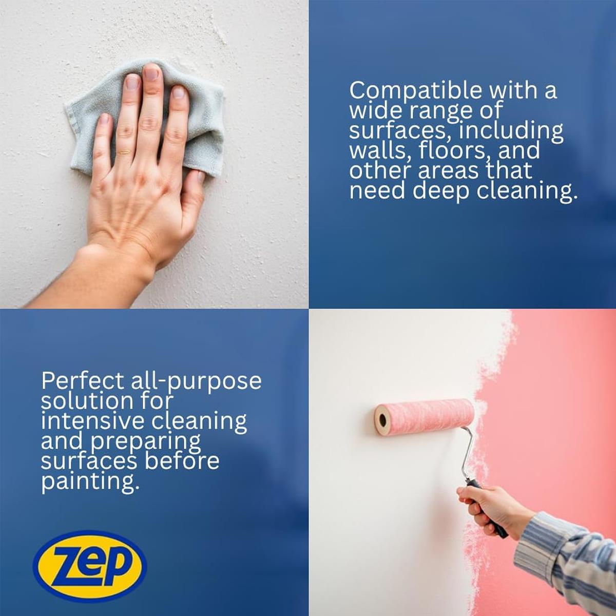 Zep Sugar Soap Concentrate 1L Surface Cleaner For Paint Preparation Wall Cleaner No Residue Unscented - Image 4