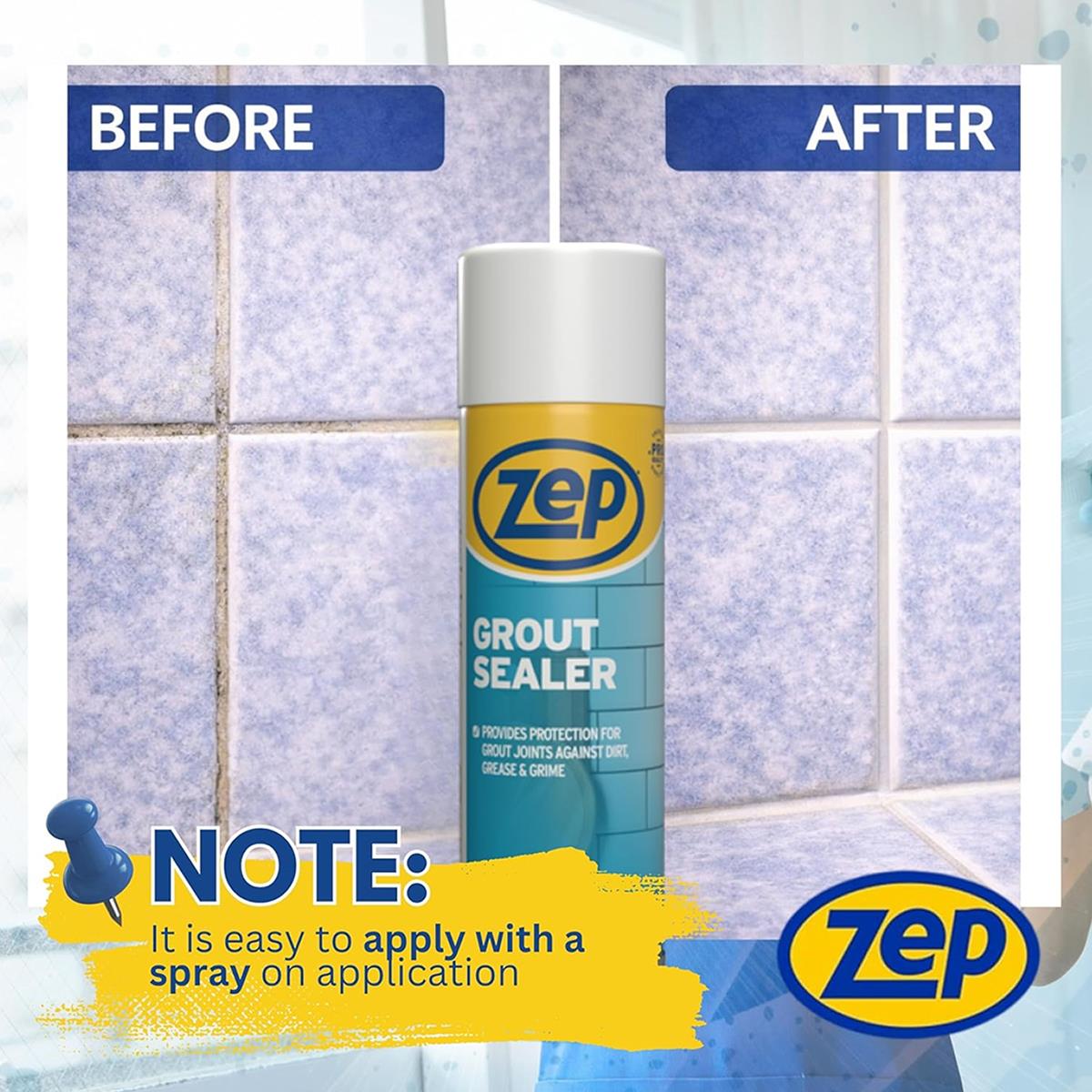 Zep Tile And Grout Sealer Spray 500ml Waterproof Tile Protector For Ceramic Porcelain And Stone Bathroom Kitchen - Image 6