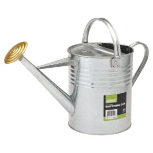 Draper Galvanised Steel Watering Can 9L Garden Watering Can Traditional Style
With Top And Back Handle Silver