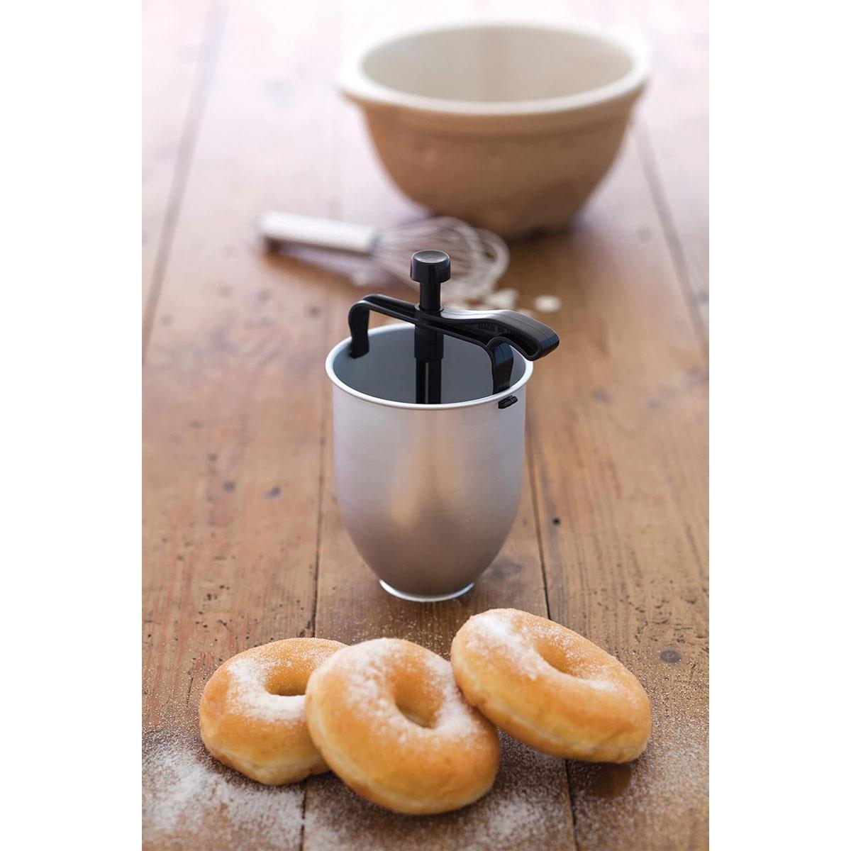 KitchenCraft Home Made Pancake Batter Dispenser Non-Stick Metal Lever Action for Pancakes Doughnuts & Cupcakes Silver - Image 2