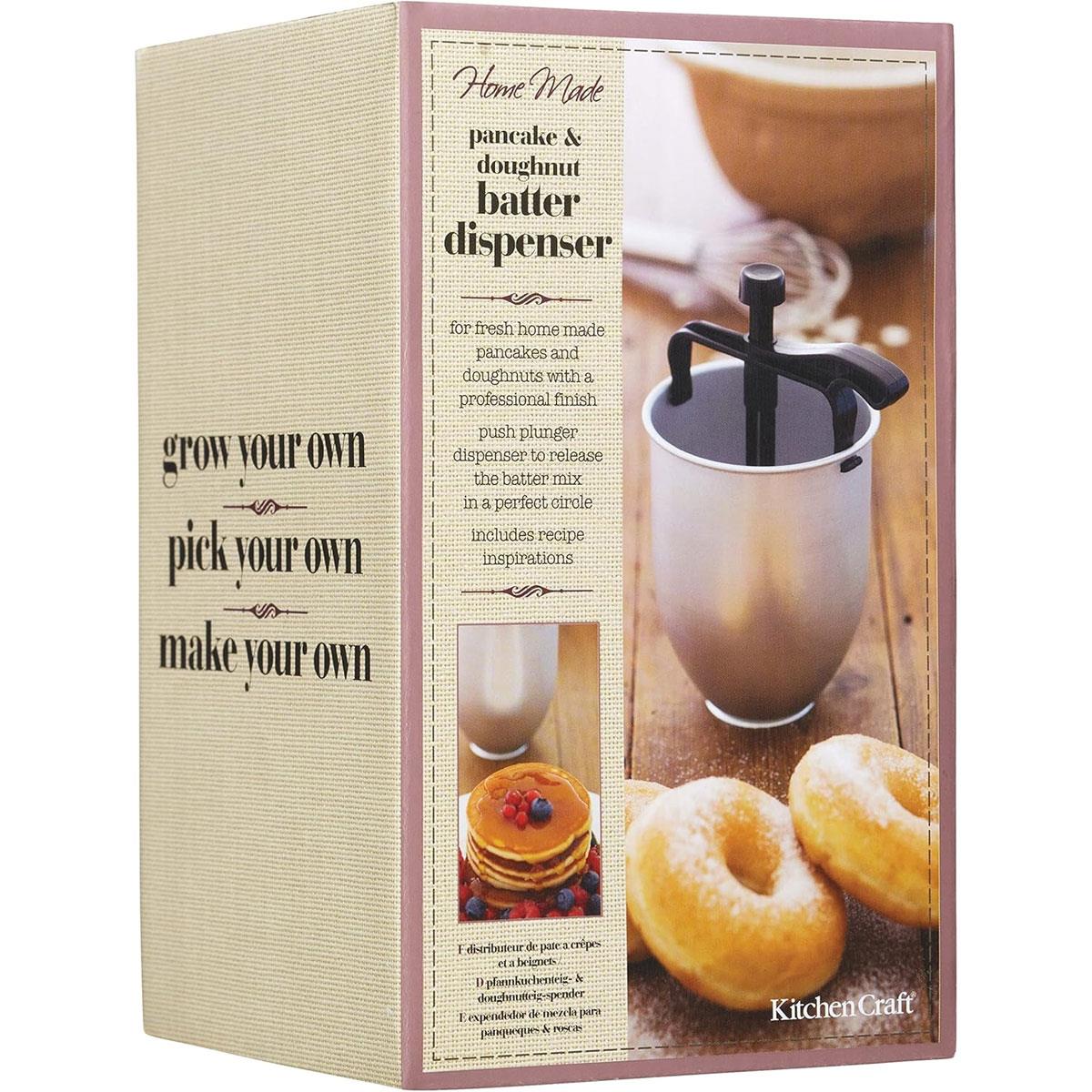 KitchenCraft Home Made Pancake Batter Dispenser Non-Stick Metal Lever Action for Pancakes Doughnuts & Cupcakes Silver - Image 3