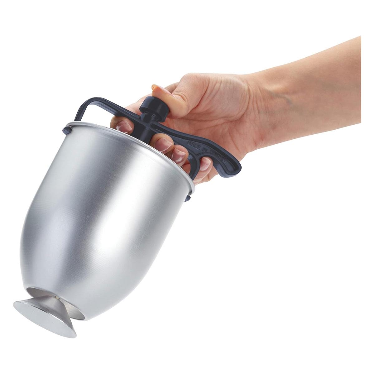 KitchenCraft Home Made Pancake Batter Dispenser Non-Stick Metal Lever Action for Pancakes Doughnuts & Cupcakes Silver - Image 4