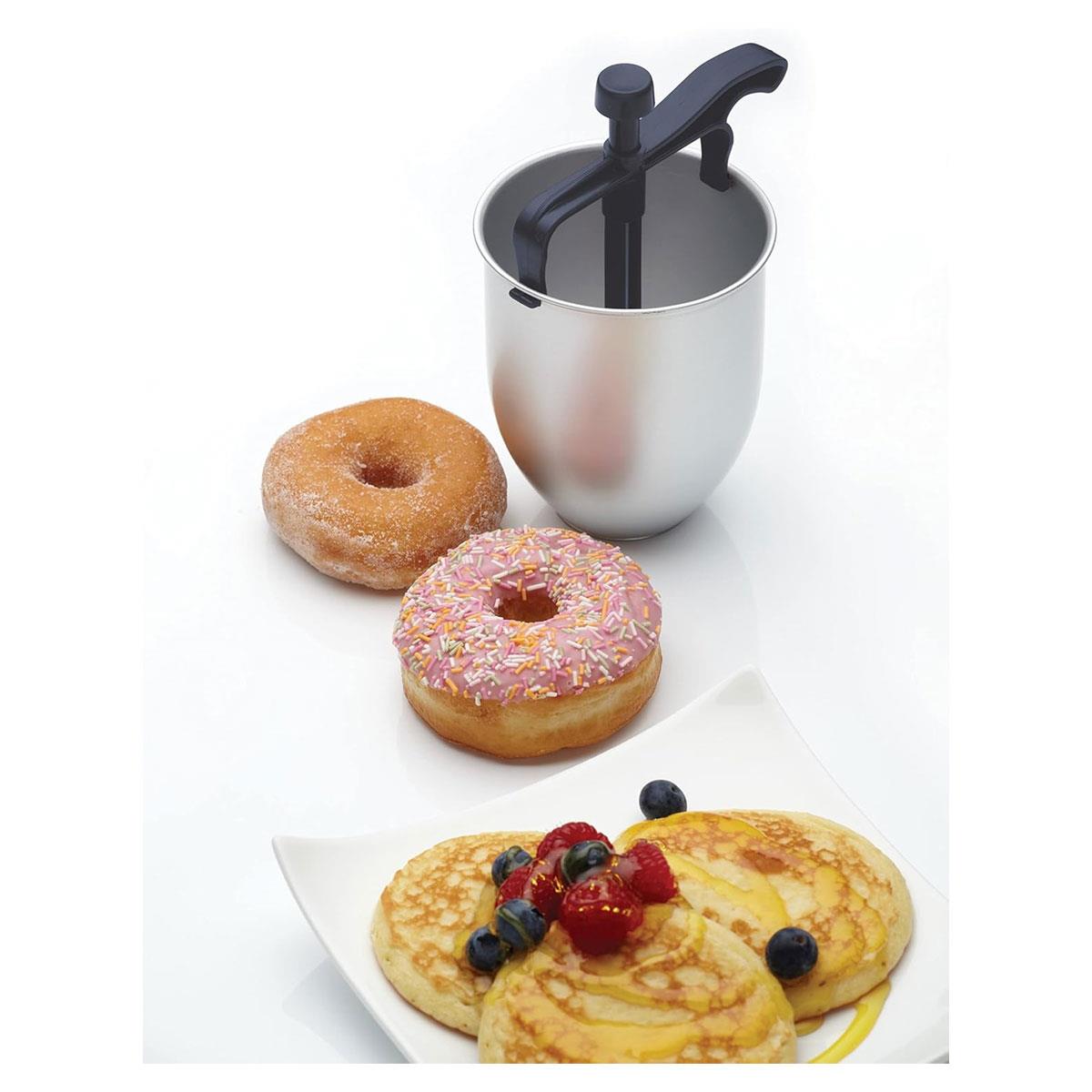 KitchenCraft Home Made Pancake Batter Dispenser Non-Stick Metal Lever Action for Pancakes Doughnuts & Cupcakes Silver - Image 5