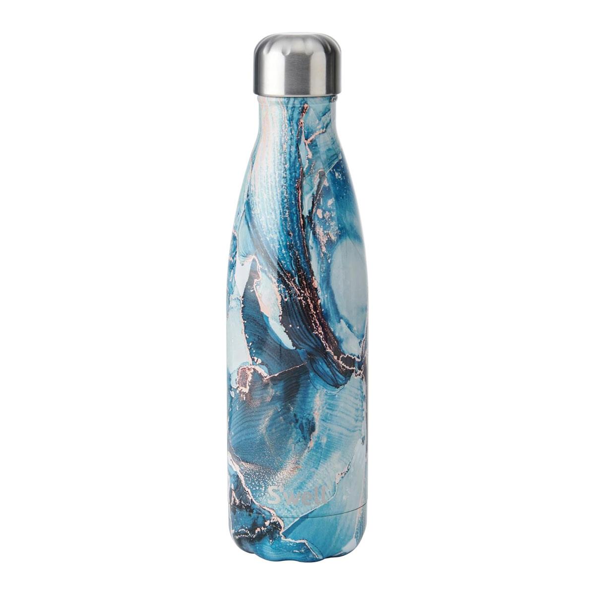 S'well Original Stainless Steel Water Bottle Ocean Marble 500ml Vacuum Insulated BPA-Free Reusable Hot & Cold Drink Bottle