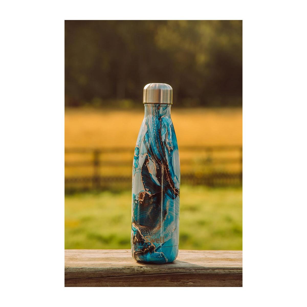 S'well Original Stainless Steel Water Bottle Ocean Marble 500ml Vacuum Insulated BPA-Free Reusable Hot & Cold Drink Bottle - Image 2