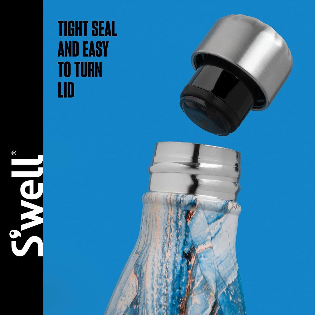 S'well Original Stainless Steel Water Bottle Ocean Marble 500ml Vacuum Insulated BPA-Free Reusable Hot & Cold Drink Bottle - Image 8