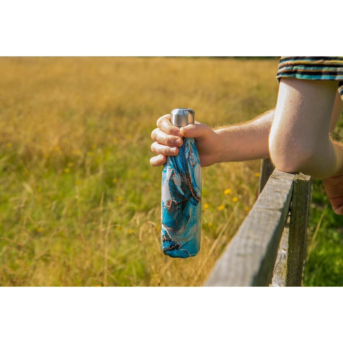 S'well Original Stainless Steel Water Bottle Ocean Marble 500ml Vacuum Insulated BPA-Free Reusable Hot & Cold Drink Bottle - Image 9