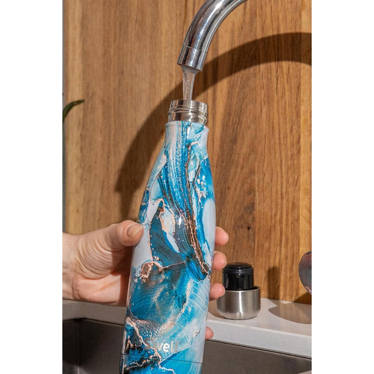 S'well Original Stainless Steel Water Bottle Ocean Marble 500ml Vacuum Insulated BPA-Free Reusable Hot & Cold Drink Bottle - Image 10