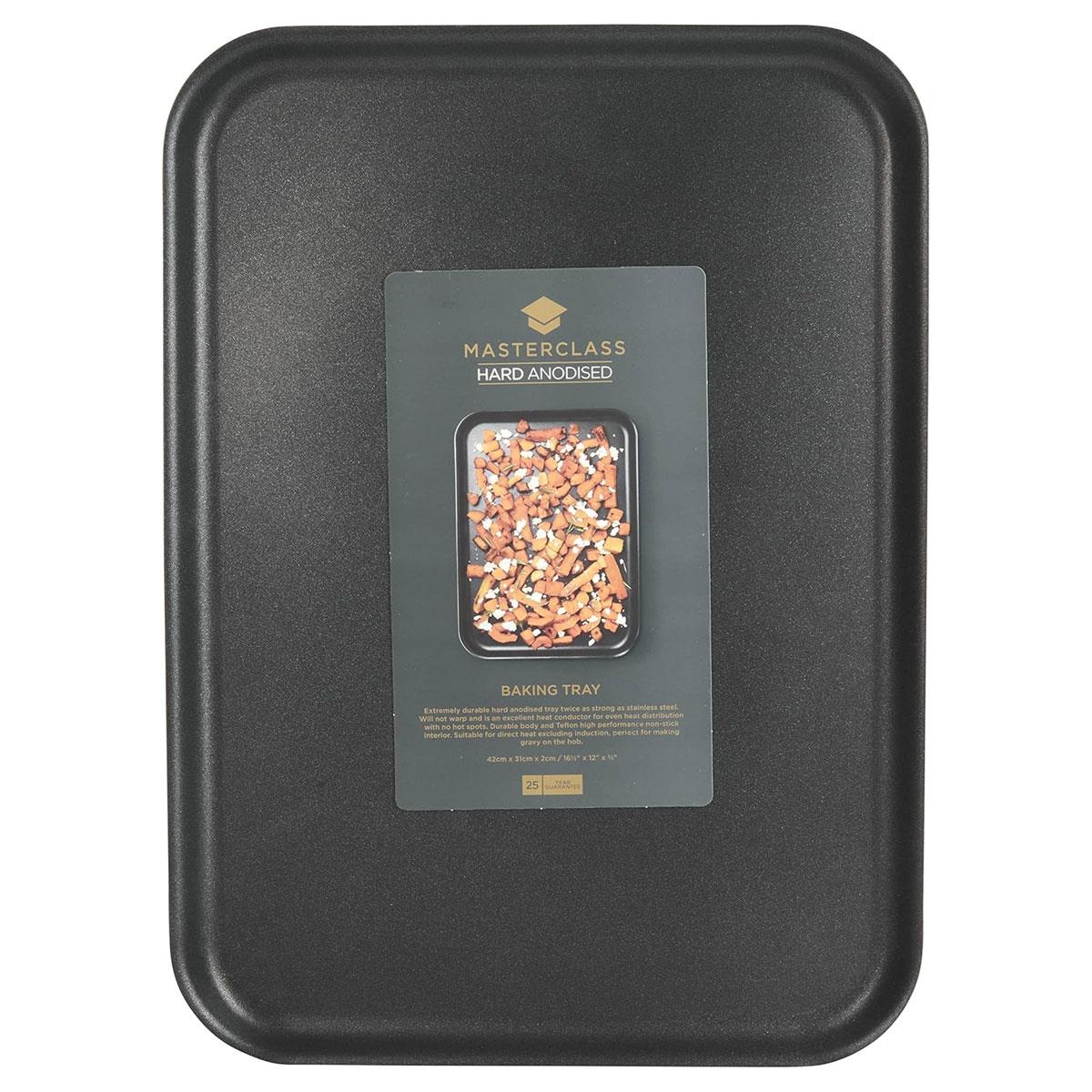 MasterClass Hard Anodised Aluminium Baking Tray Grey Oven Tin with Teflon Non Stick Coating - Image 7