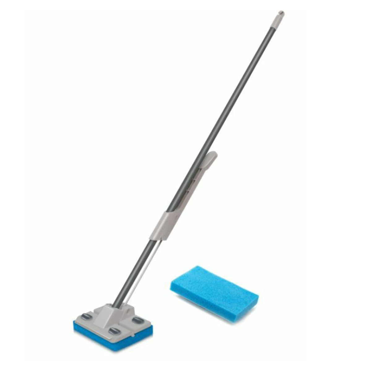 Addis Superdry Sponge Floor Mop With Self-Wringing Handle 1 Spare Sponge Heads Black Metallic - Image 2