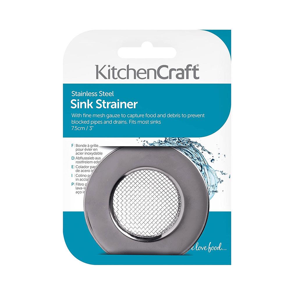 KitchenCraft Mesh Sink Strainer/Shower Drain Hair Catcher 7.5cm - Stainless Steel - Image 3