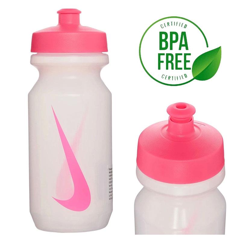 Nike Big Mouth Bottle 2.0 651ml 22oz Reusable Sports Water Bottle BPA Free Clear/Pink Pow